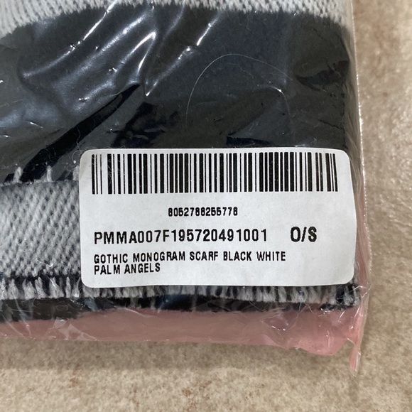 Palm Angel’ monogram scarf black & grey - Picture 4 of 8